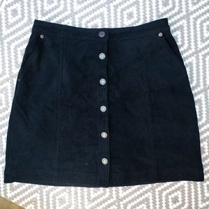 Abercrombie & Fitch Black Faux Suede Skirt